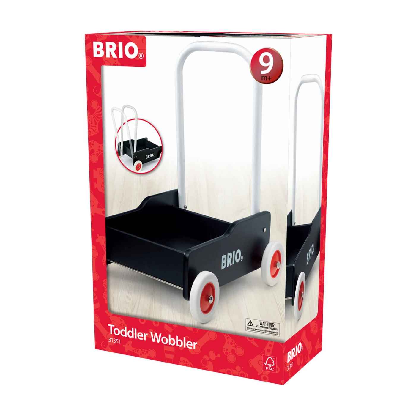 BRIO Gåvogn 31351, Sort/hvid