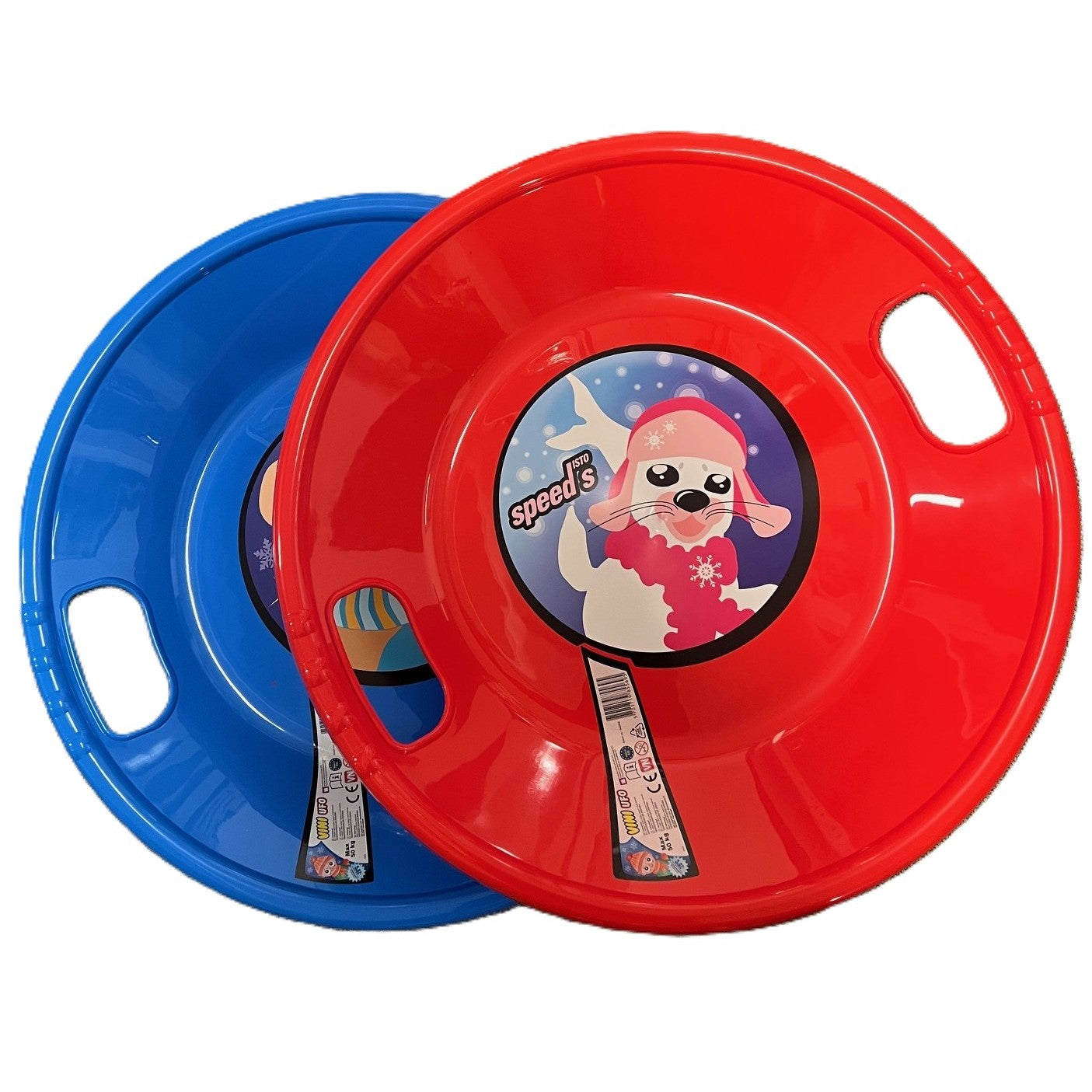 Ufoslæde Snow Spinner 54 cm ass. 1 stk. rød eller blå