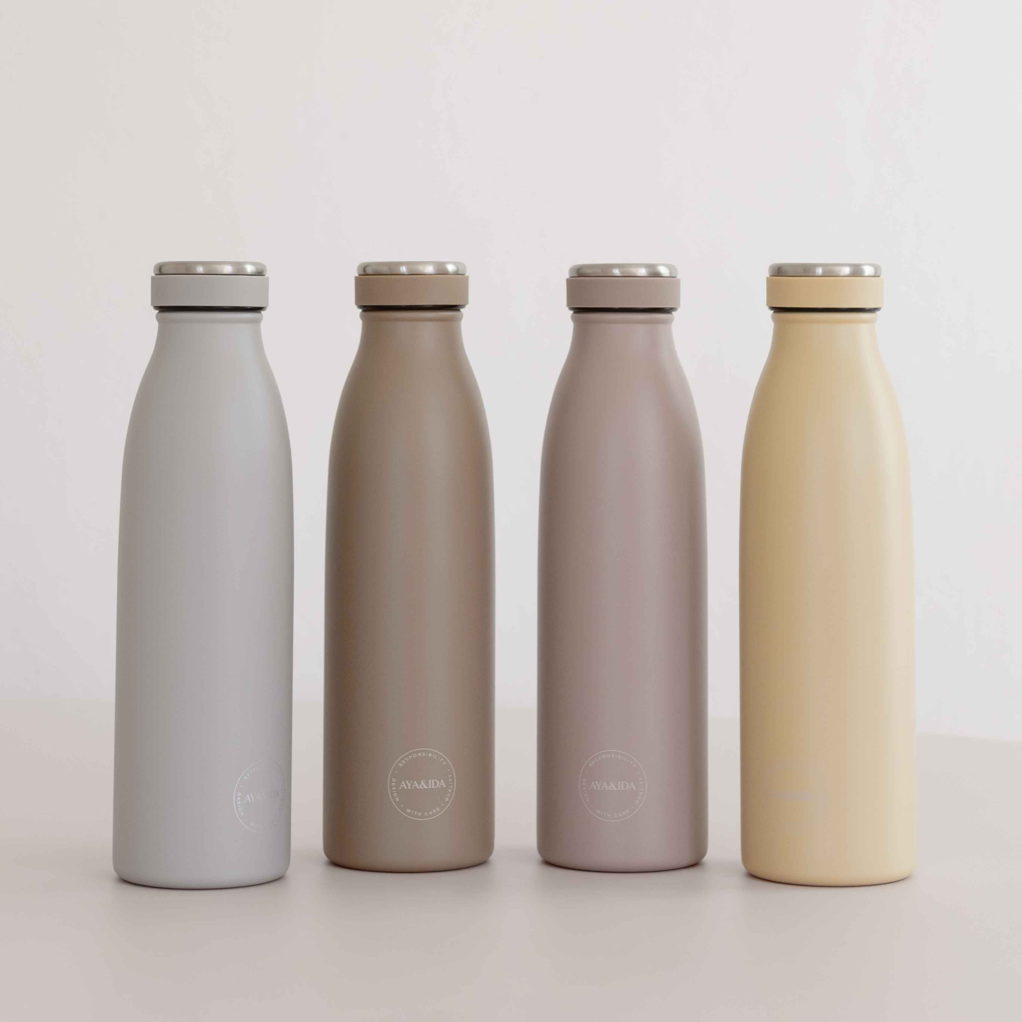 Aya & Ida Thermo drikkeflaske 500 ml, Light Grey