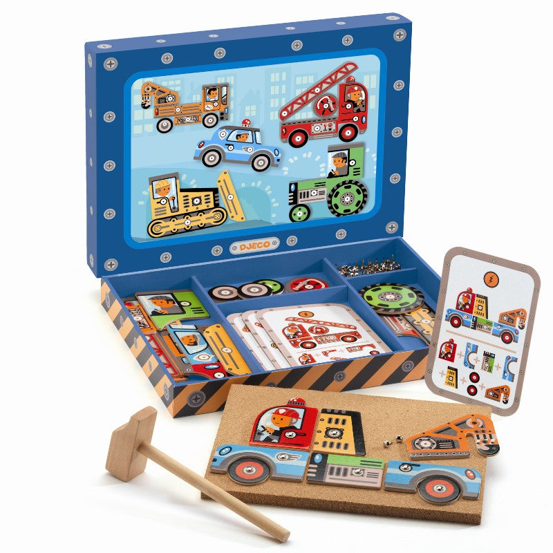 Djeco Hammermosaik, Biler