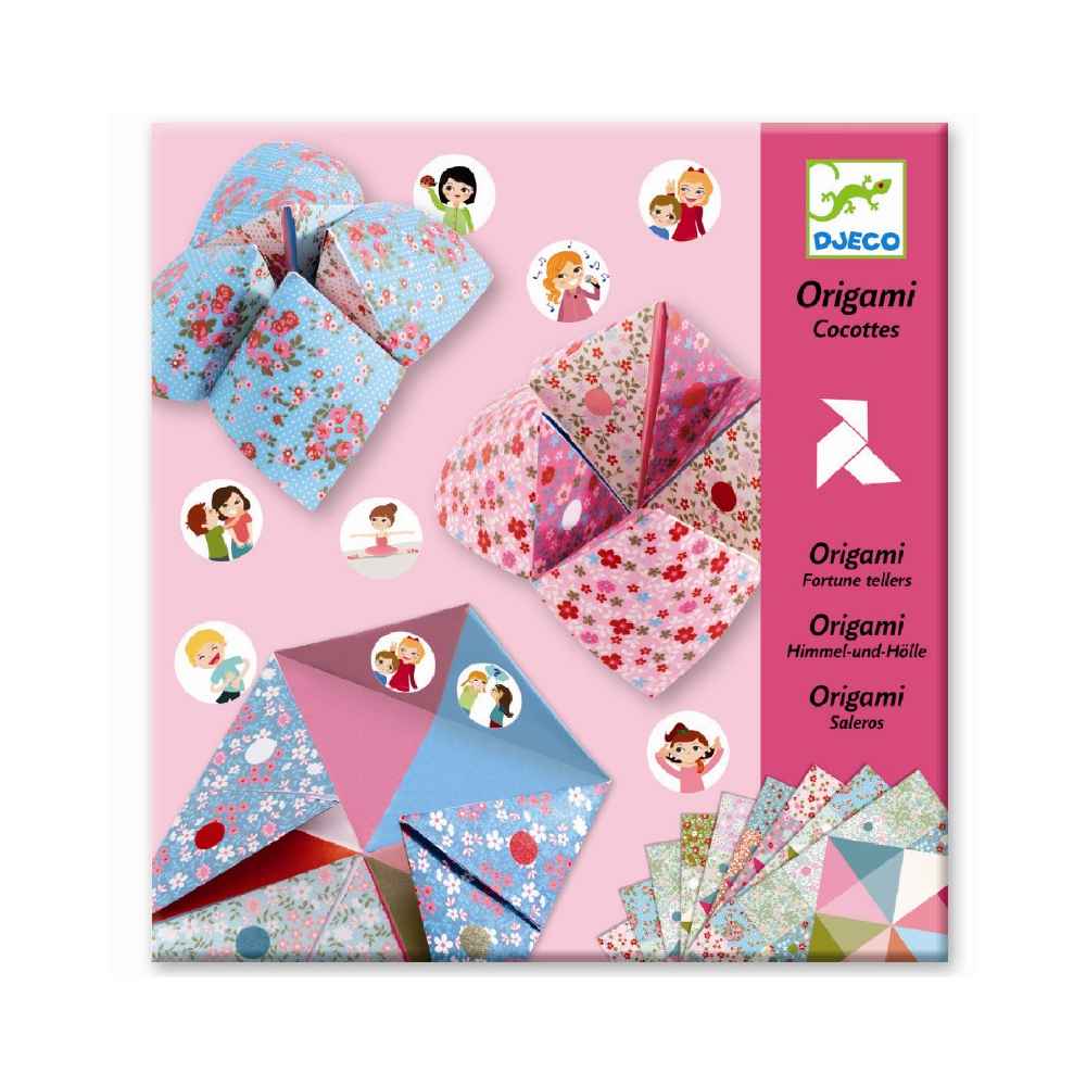 Djeco Kreativt sæt, Origami flip-flap, Lyse farver