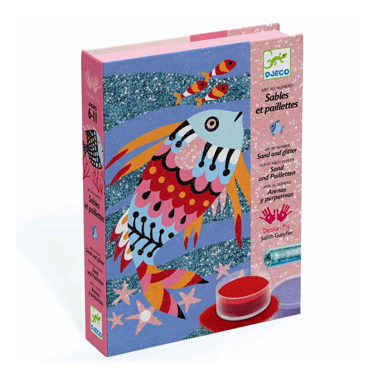 Djeco Kreativ æske med sand, Regnbuefisk