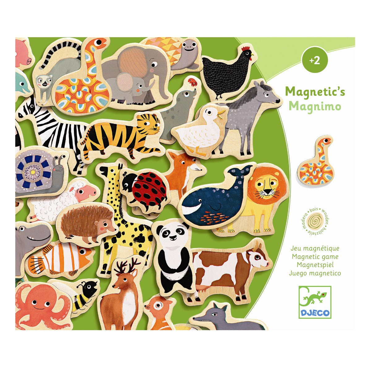 Djeco Magneter i træ, Dyr