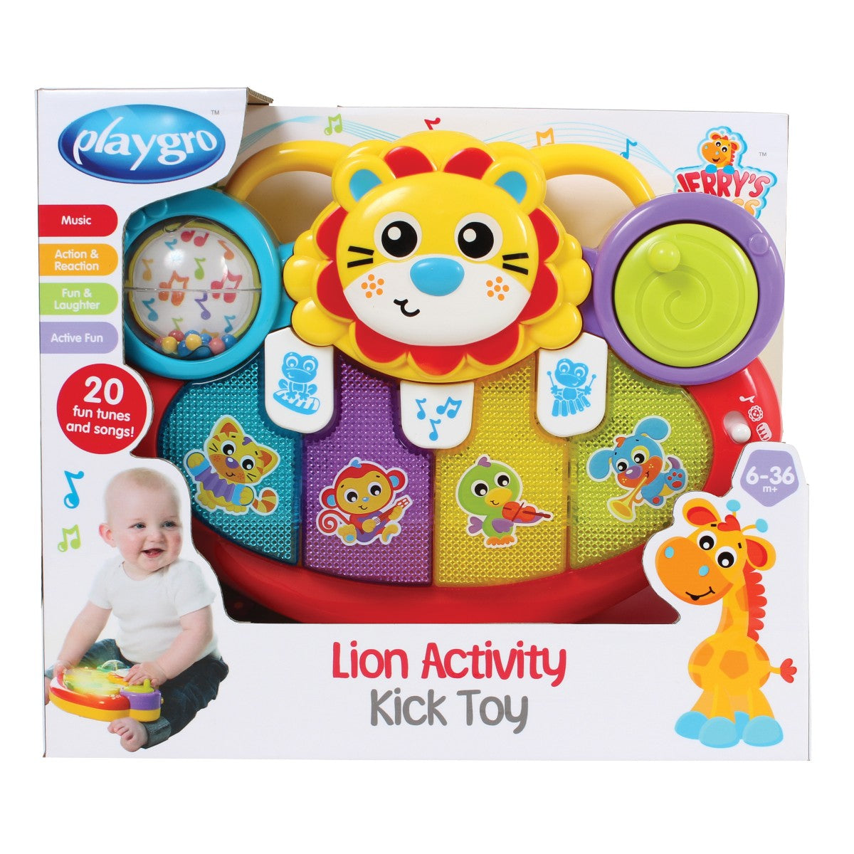 Playgro Lion Activity Kick Toy Piano Babyklaver
