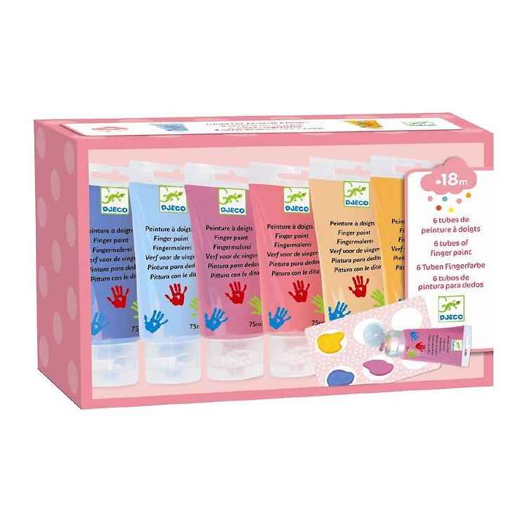 Djeco Fingermaling 6 stk. Lyse farver