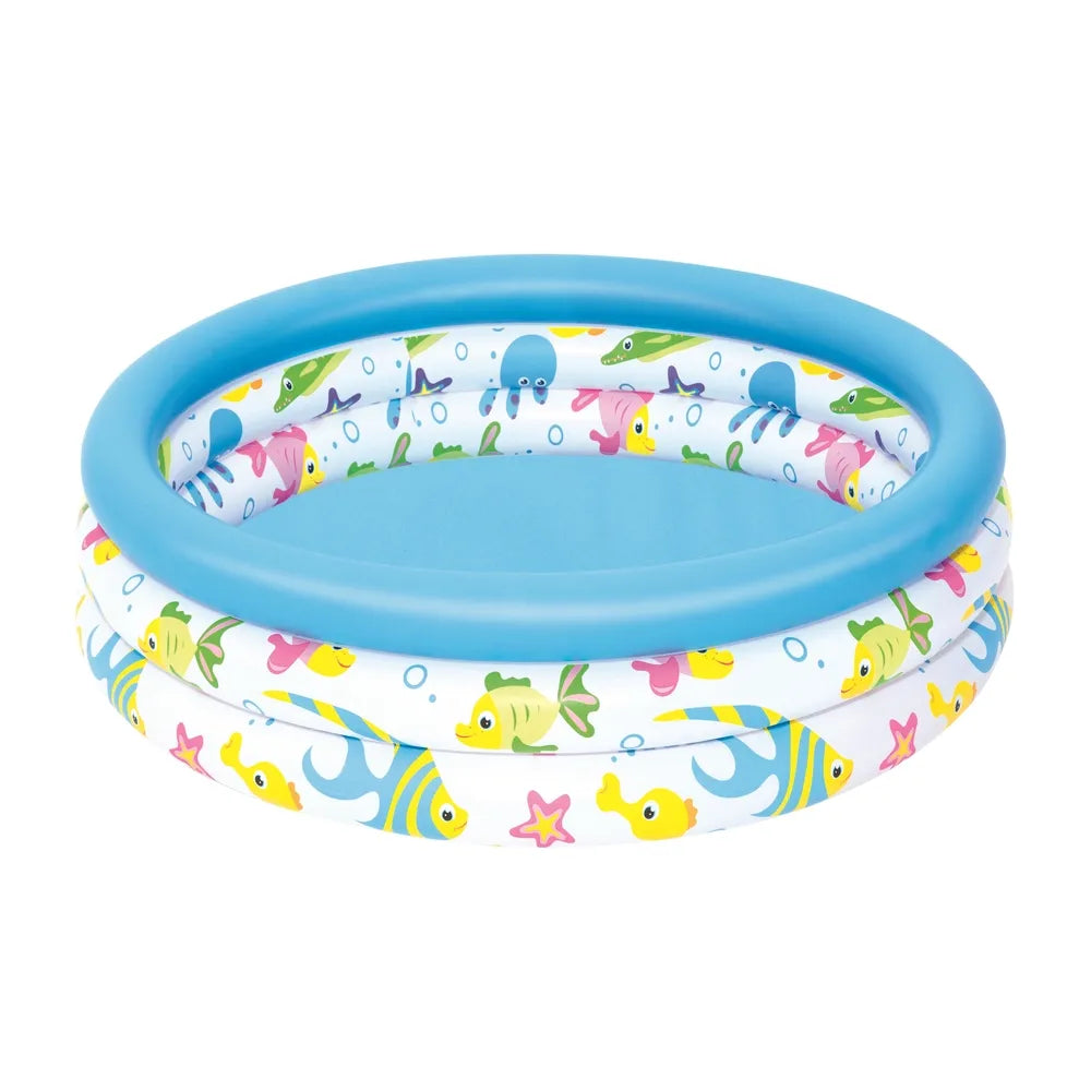 Bestway Pool, 3-rings-badebassin med fisk 110 liter
