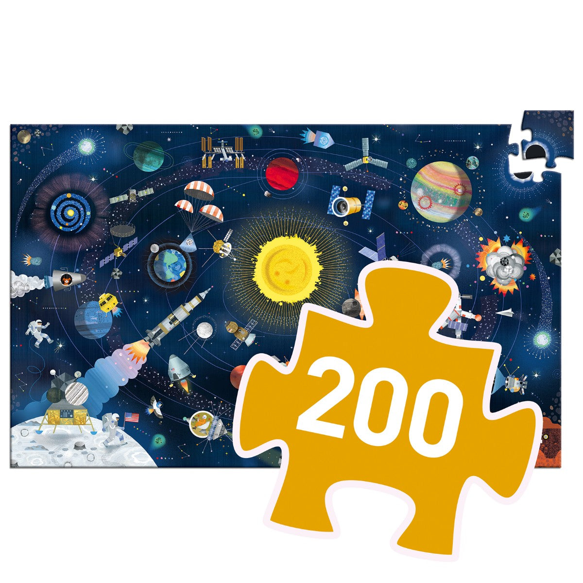 Djeco Observationspuslespil 200 brikker, Rummet