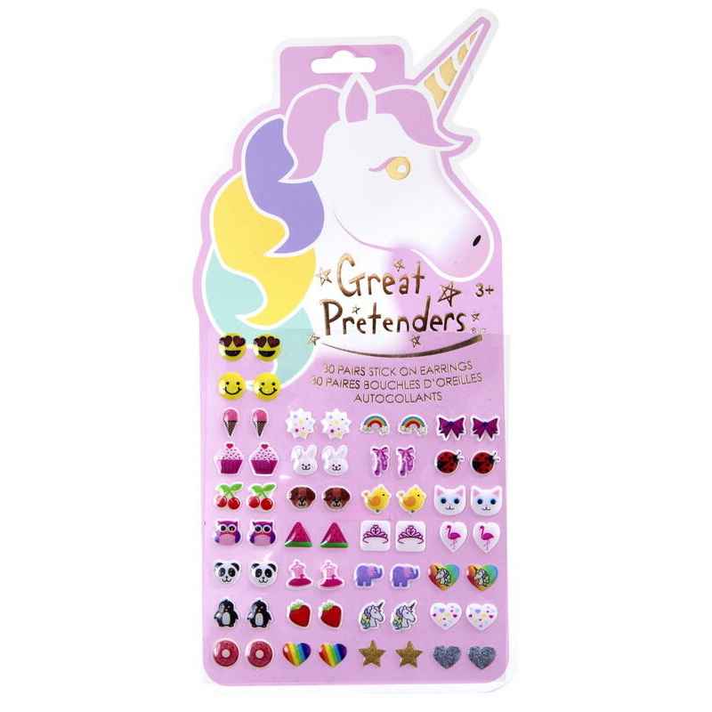 Great Pretenders Øreringestickers 30 par, Unicorn