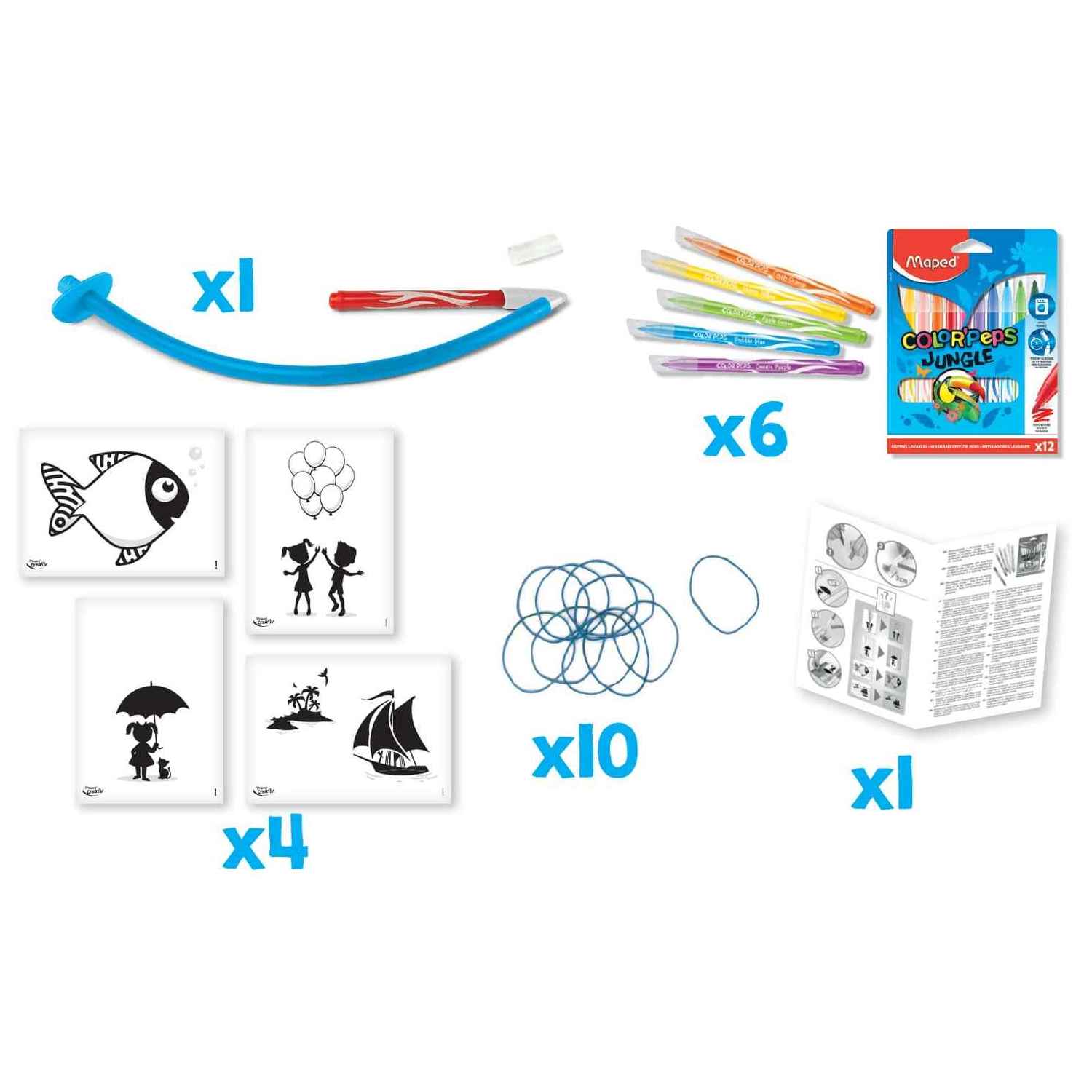 Maped Creativ, Blow Pen String'Art med elastikker