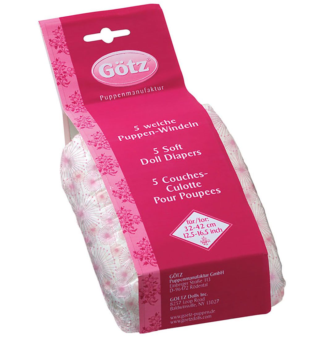 Götz Dukketilbehør, Bleer 5 stk. 42-46 cm