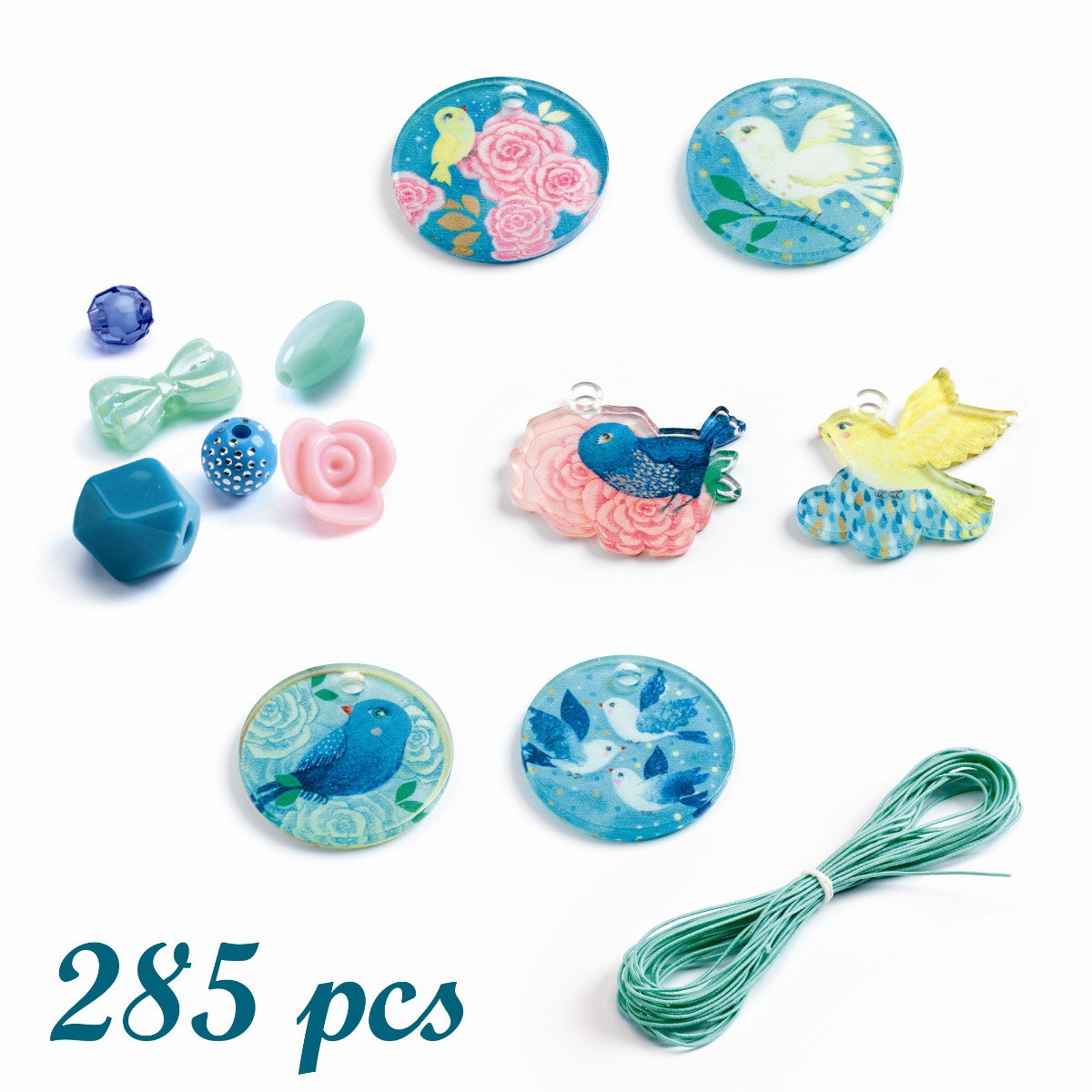Djeco Kreativ æske med plastperler, Fugle