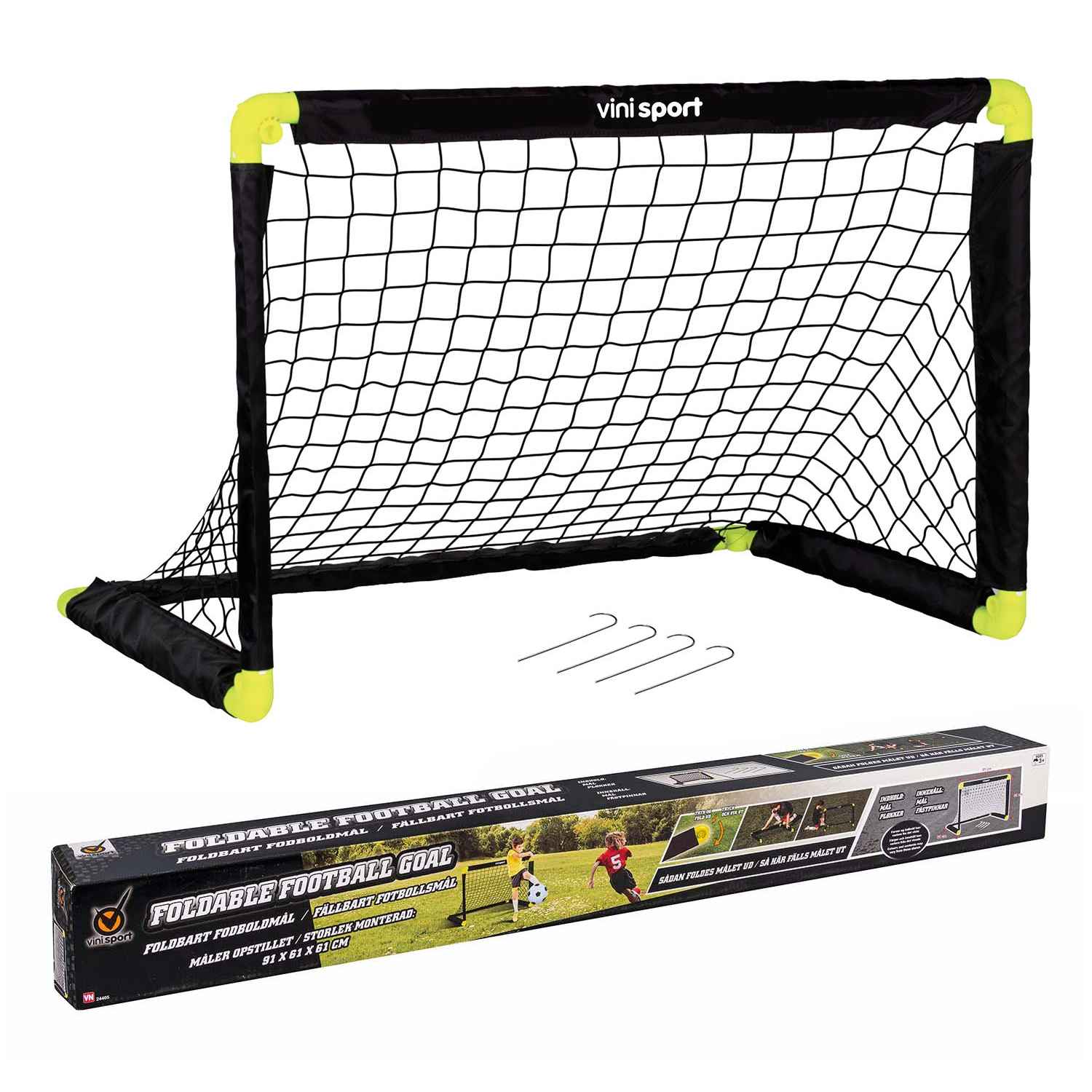 Vini Foldbart fodboldmål 1 stk.