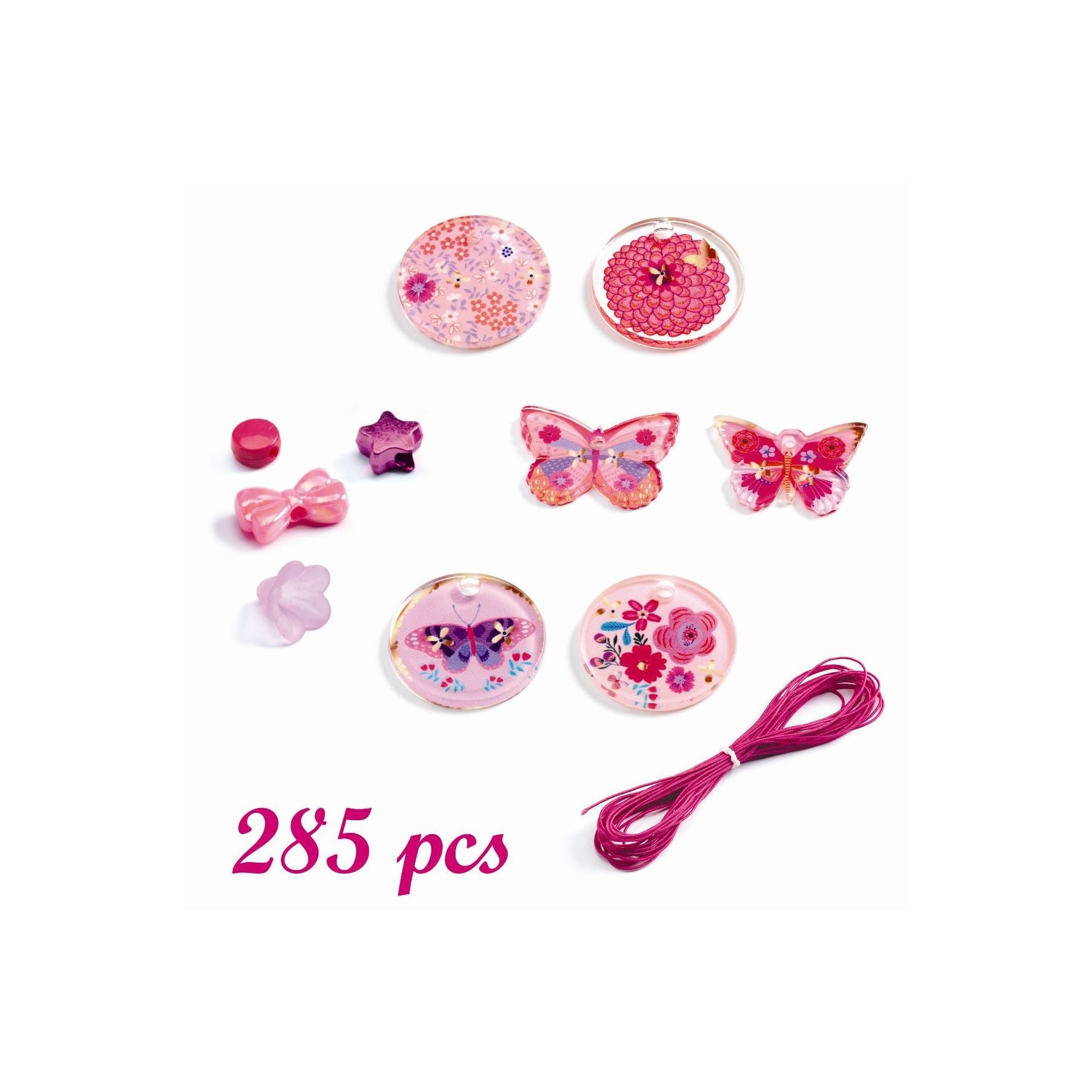 Djeco Kreativ æske med plastperler, Sommerfugle