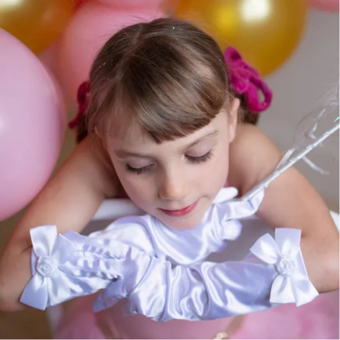 Great Pretenders Satinhandsker, Hvid