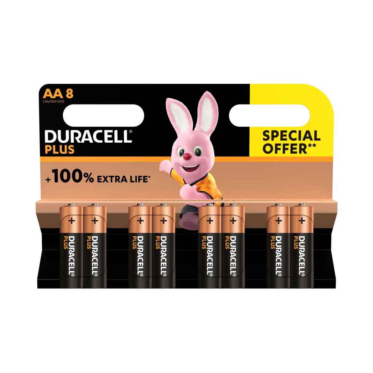 Duracell Batterier AA 8 stk.