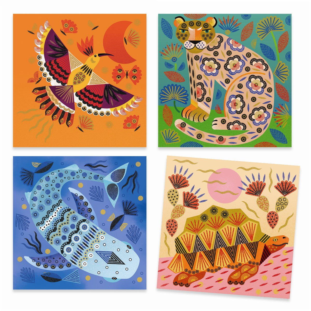 Djeco Kreativ æske med stempler, Dyremønstre