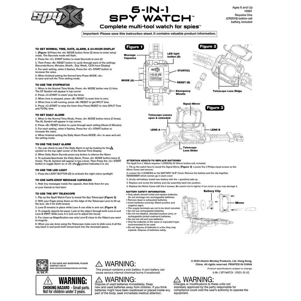 SpyX 6-i-1 Spion-ur