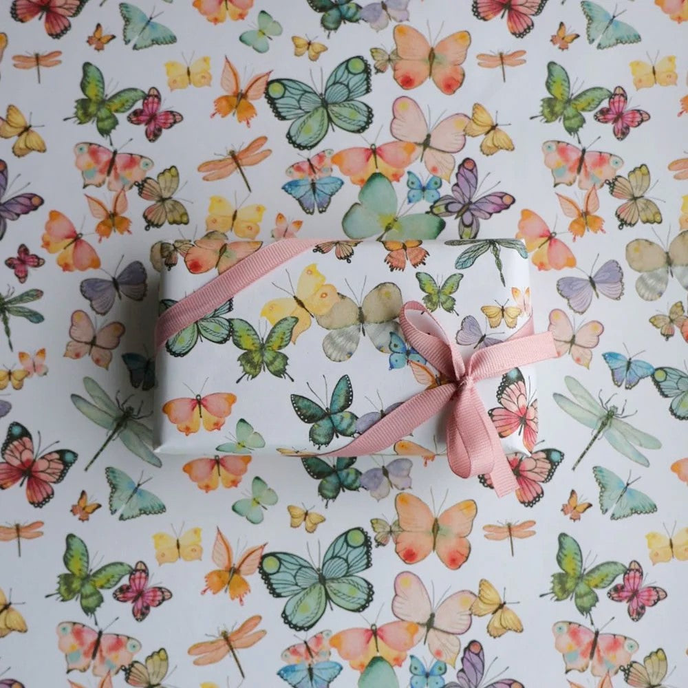 All By Voss Gavepapir 5 m, Sommerfugle