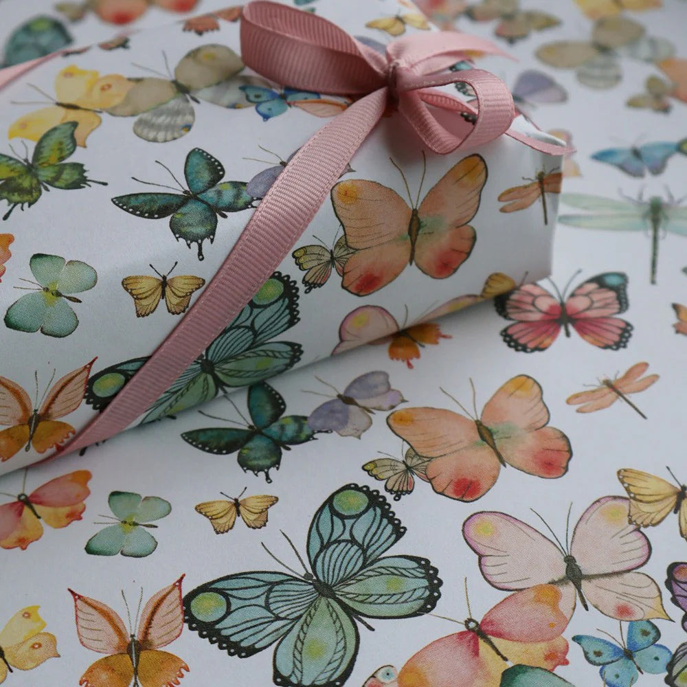 All By Voss Gavepapir 5 m, Sommerfugle