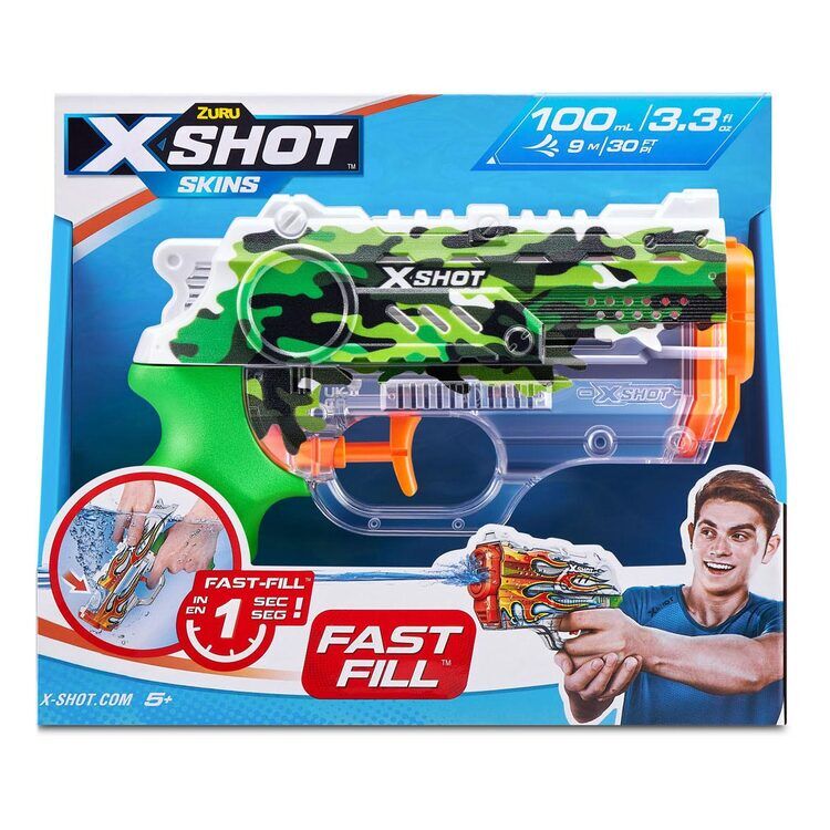 X-Shot Water Fast Fill Skins Nano Vandskyder 100 ml ass. 1 stk.