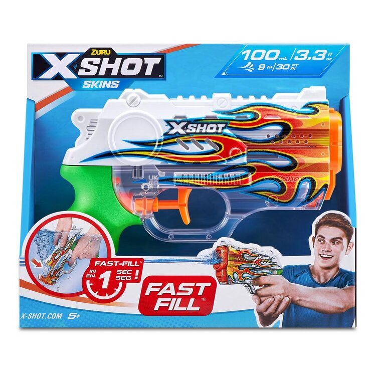 X-Shot Water Fast Fill Skins Nano Vandskyder 100 ml ass. 1 stk.