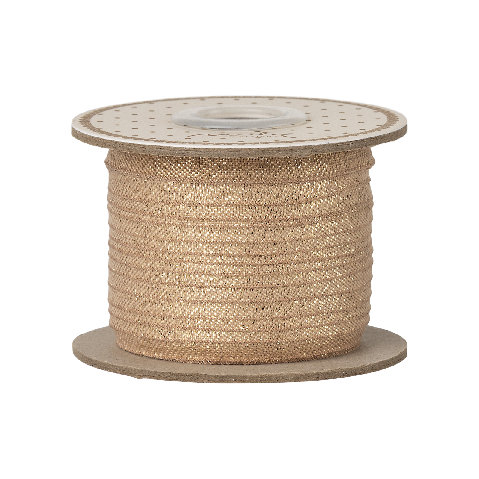 Maileg Stofbånd 25 meter, Vintage Rosa/Guld