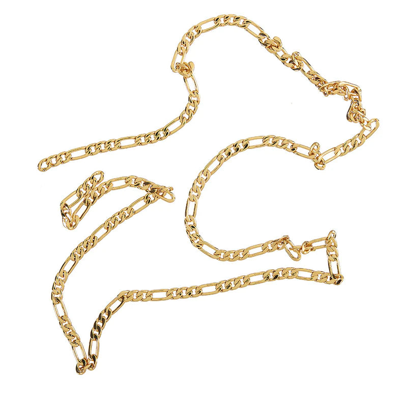 me&my BOX Figarokæde 45 cm, Forgyldt 18K