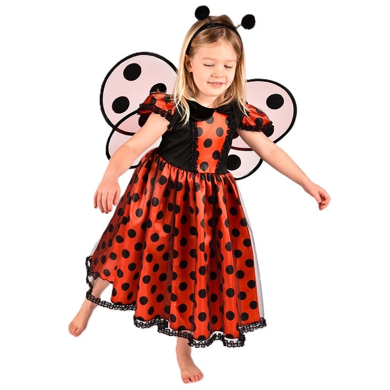 Den Goda Fen Mariehøne dragt str. 4-6 år