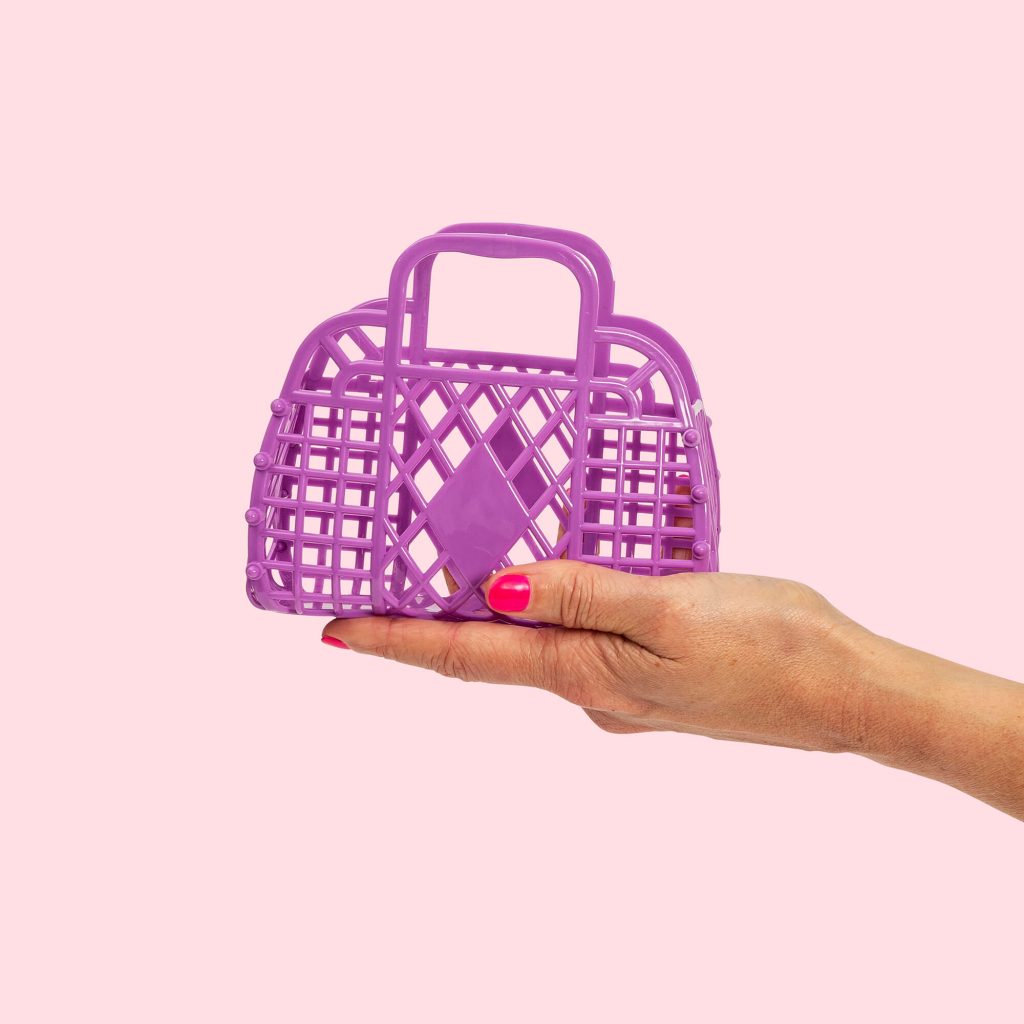 Sun Jellies Retro kurvetaske mini, Purple