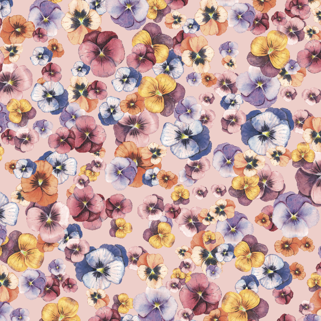 All By Voss Gavepapir 5 m, Pansy