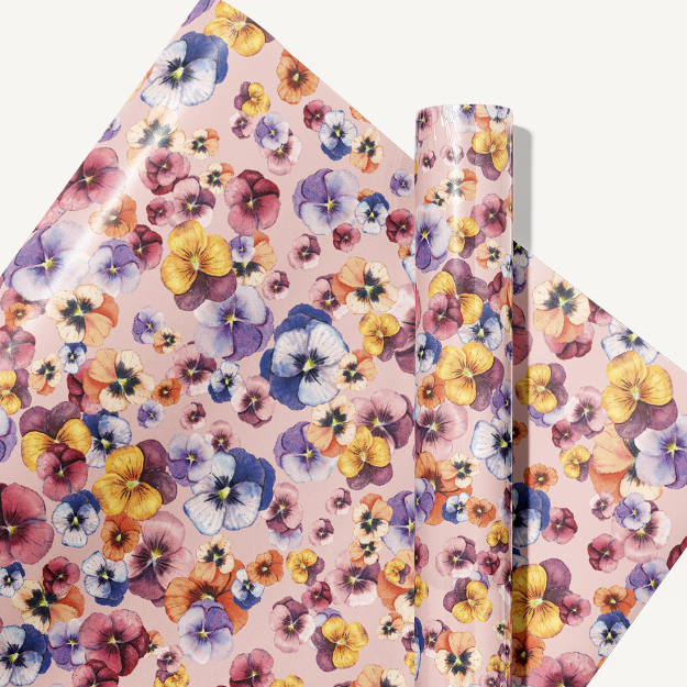 All By Voss Gavepapir 5 m, Pansy