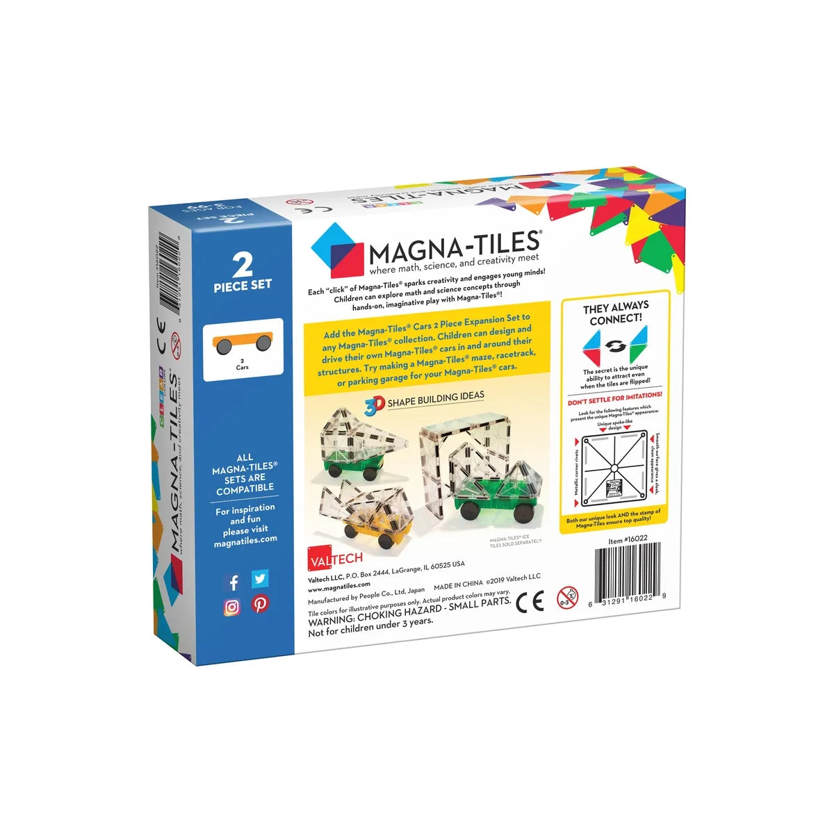 Magna-Tiles Cars expansion sæt 2 stk.
