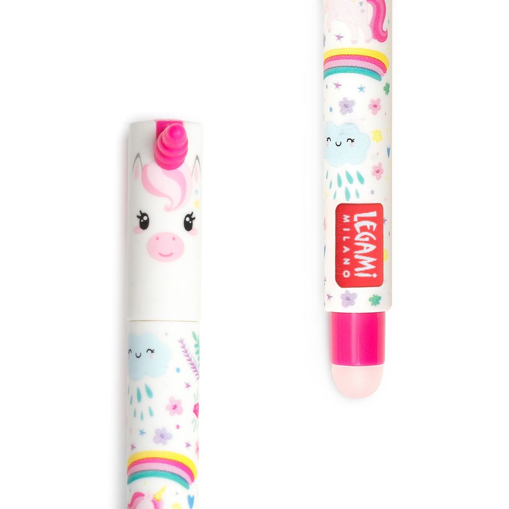 Legami Erasable Gelpen rosa, Unicorn