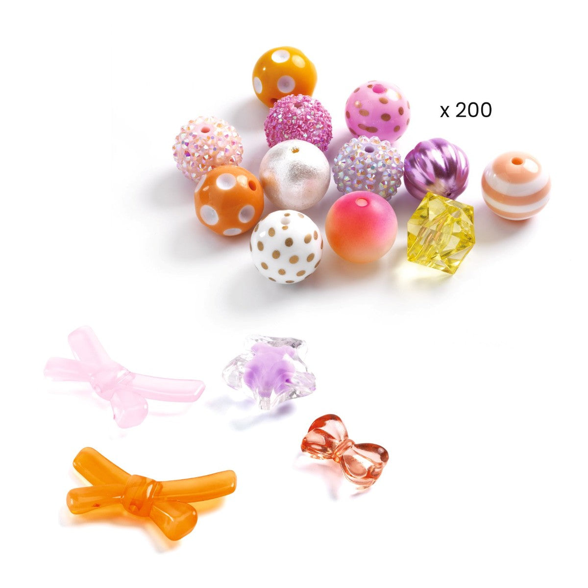 Djeco Kreativ æske med plastperler, Bubble guld