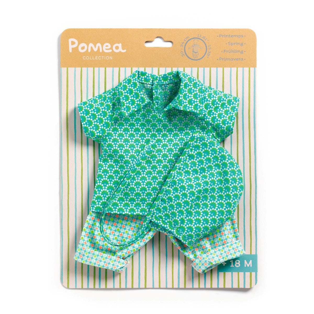 Djeco Pomea Dukketøj str. 30-34, Zazen sæt med hue