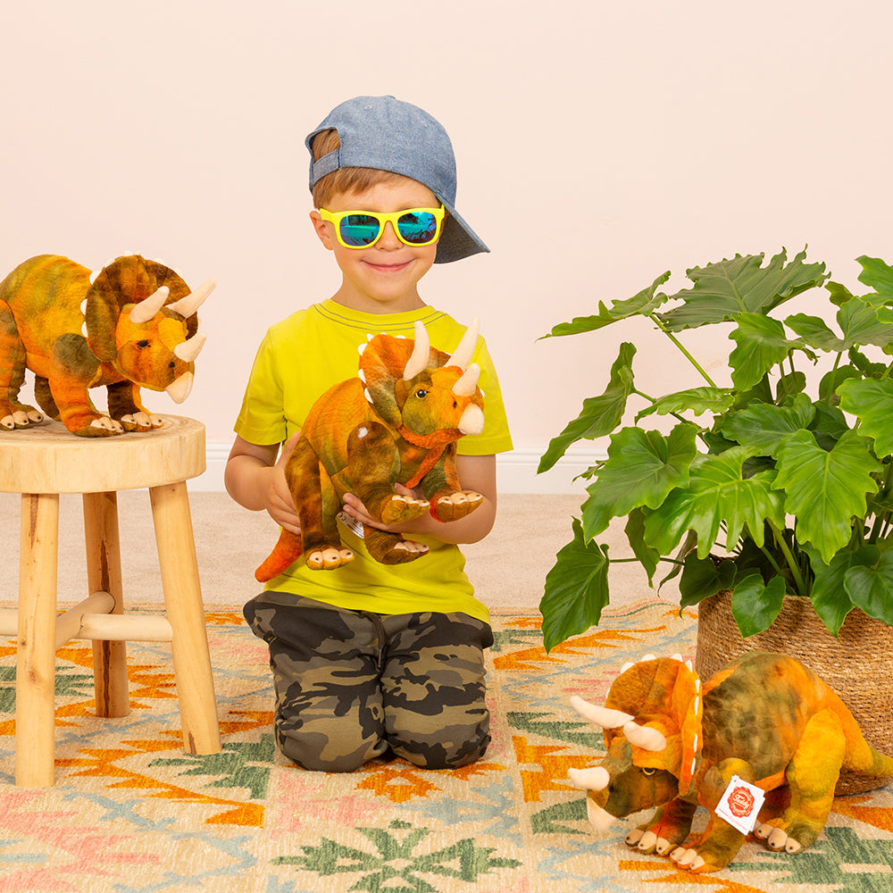 Teddy Hermann Dinosaurus bamse 42 cm, Triceratops