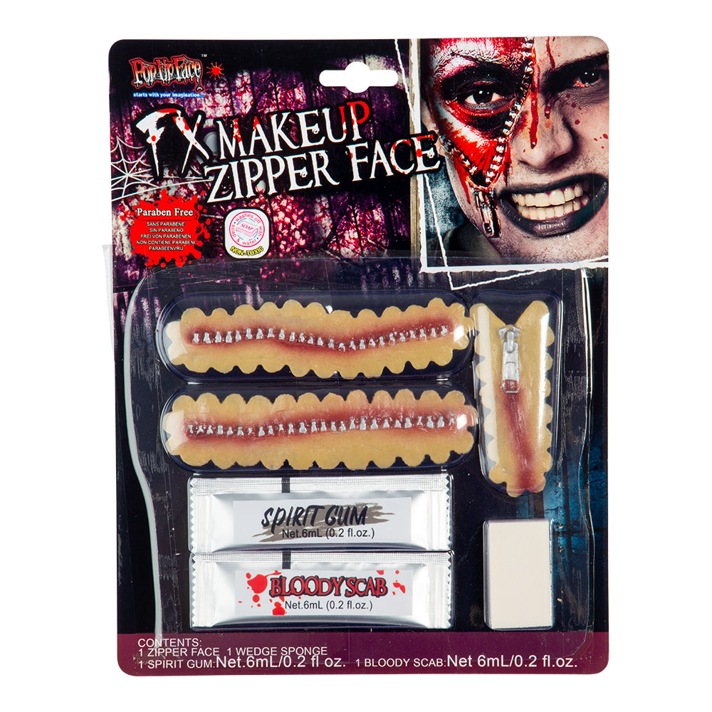 Halloween Makeup kit, Latex zipper