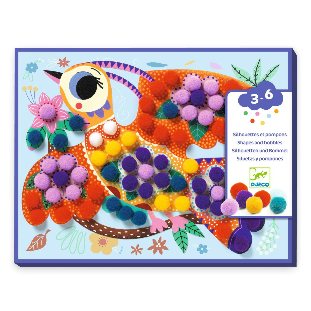 Djeco Kreativ æske, Collage med pompom