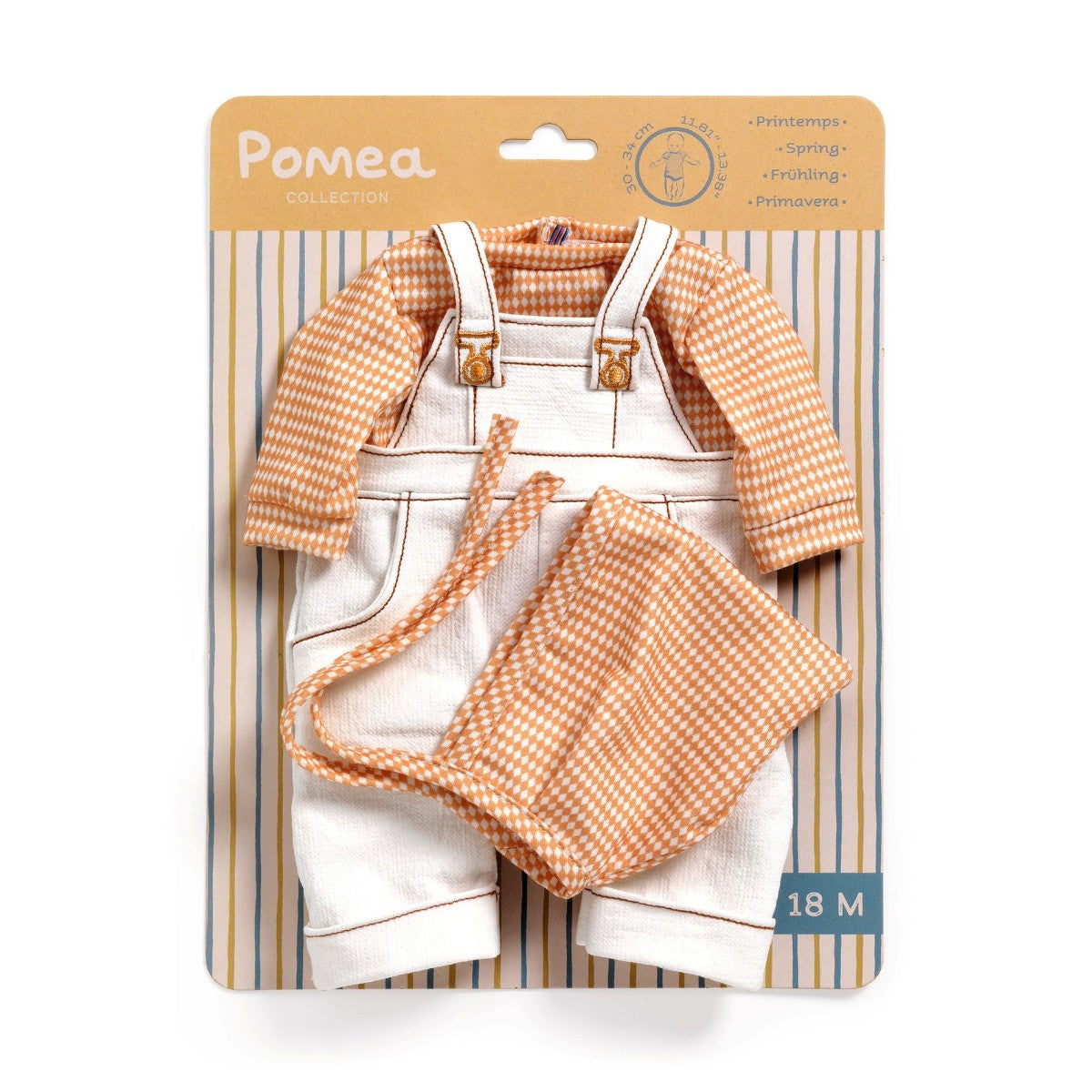 Djeco Pomea Dukketøj - Sæt med overalls Canelle str. 30-34 cm
