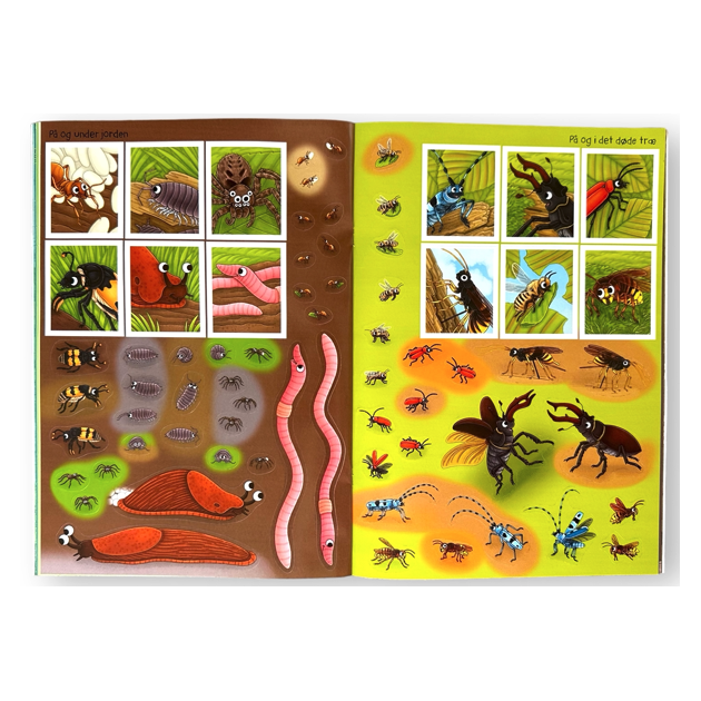 Naturens verden med klistermærker, Insekter og andre smådyr
