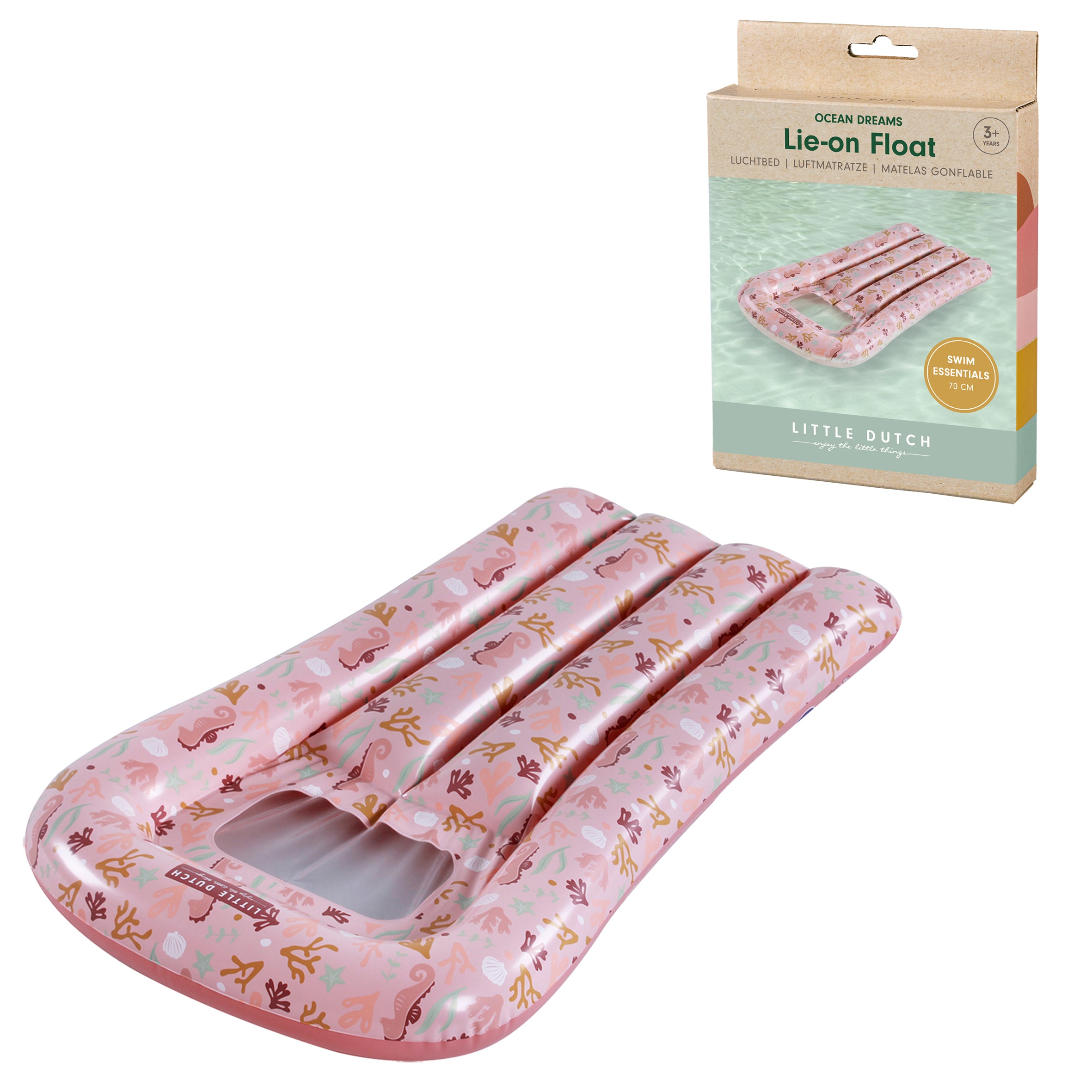 Little Dutch Luftmadras 70 cm, Ocean Dreams Pink