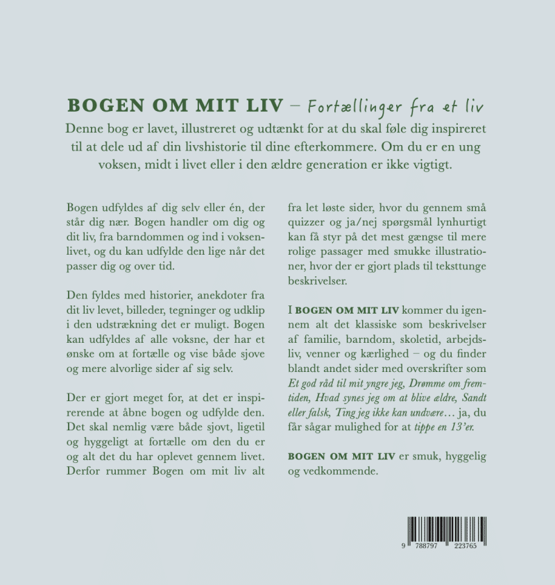 Bogen om mit liv - Fortællinger fra et liv, af Annemette Voss
