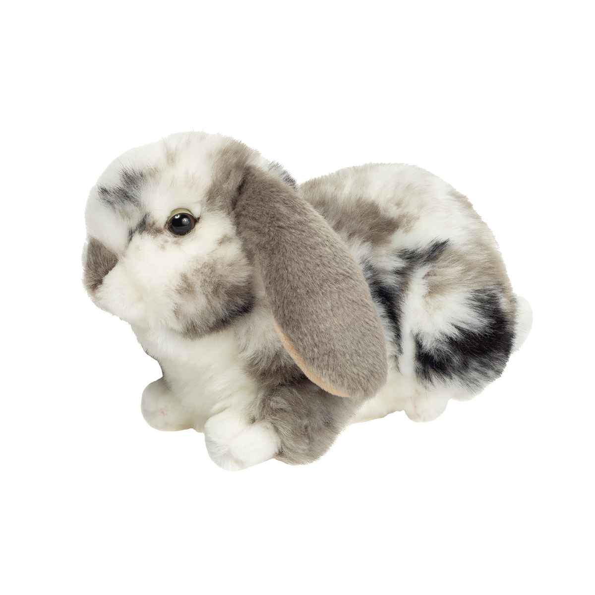 Teddy Hermann Liggende dværgvædder kanin grå/hvid 23 cm
