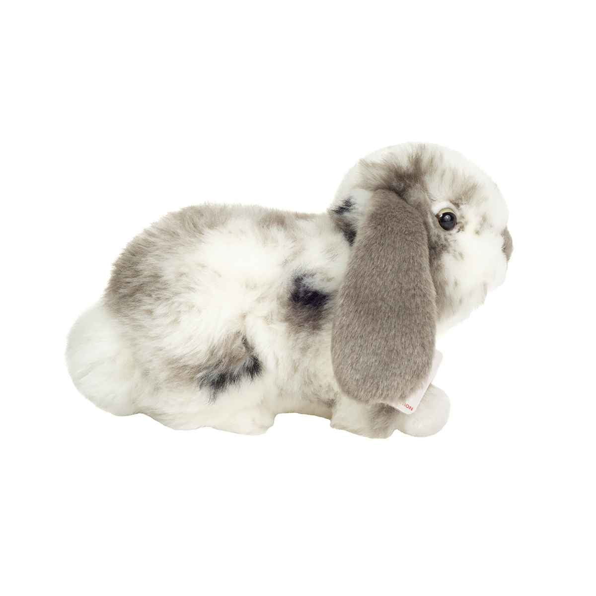 Teddy Hermann Liggende dværgvædder kanin grå/hvid 23 cm