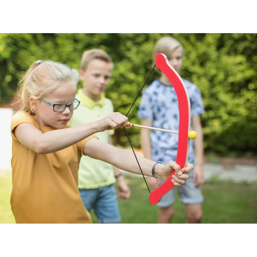 BS Bue og pil i træ inkl. 3 pile og 3 æbler