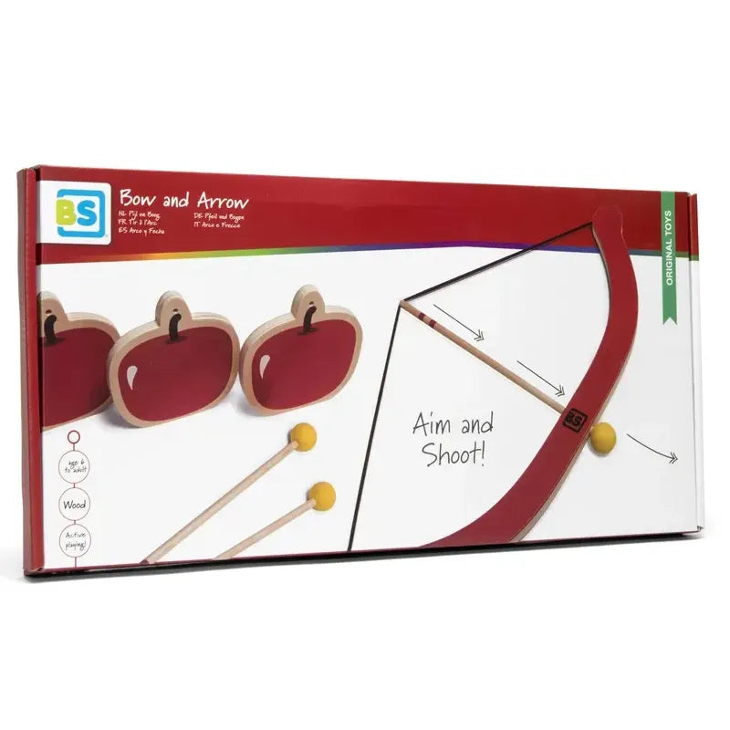 BS Bue og pil i træ inkl. 3 pile og 3 æbler