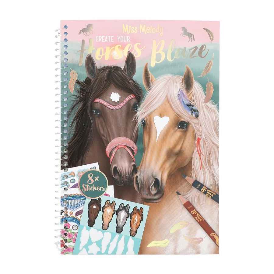 Miss Melody Malebog med stickers