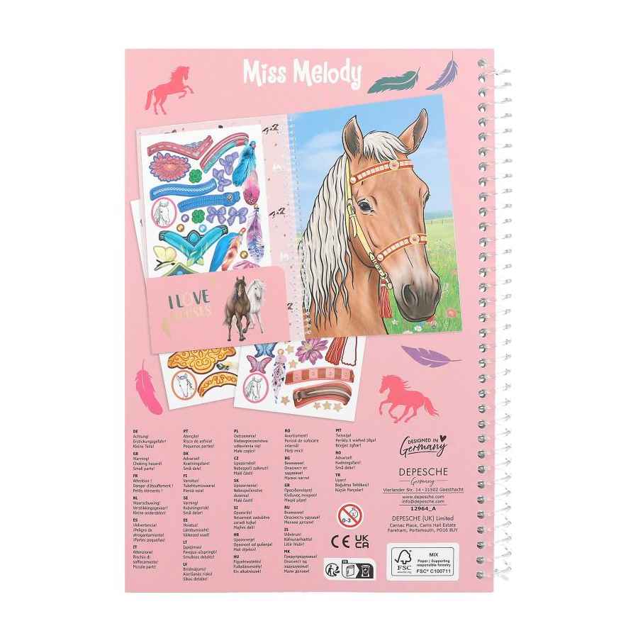 Miss Melody Malebog med stickers