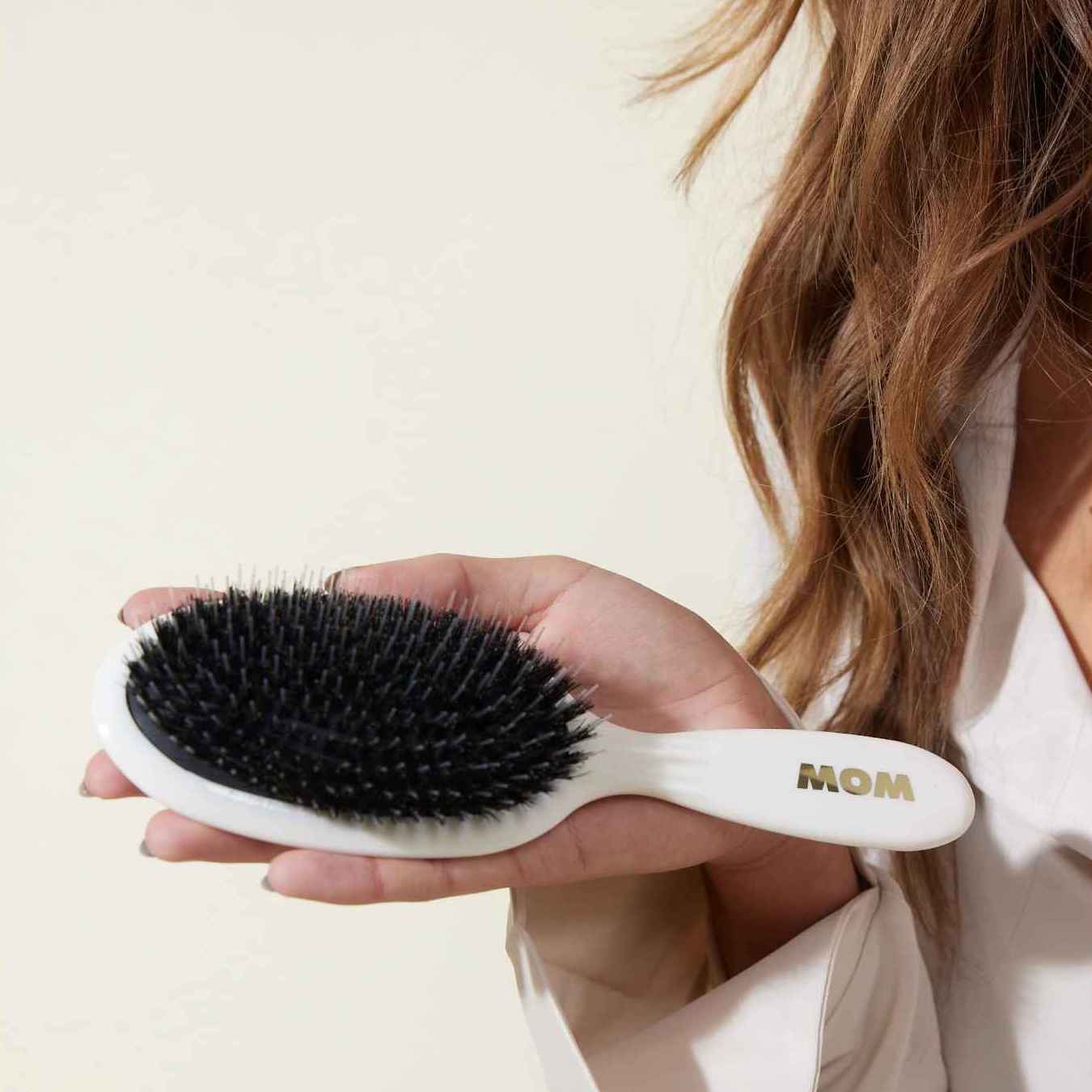 Fan Palm Brush medium, Mom creme