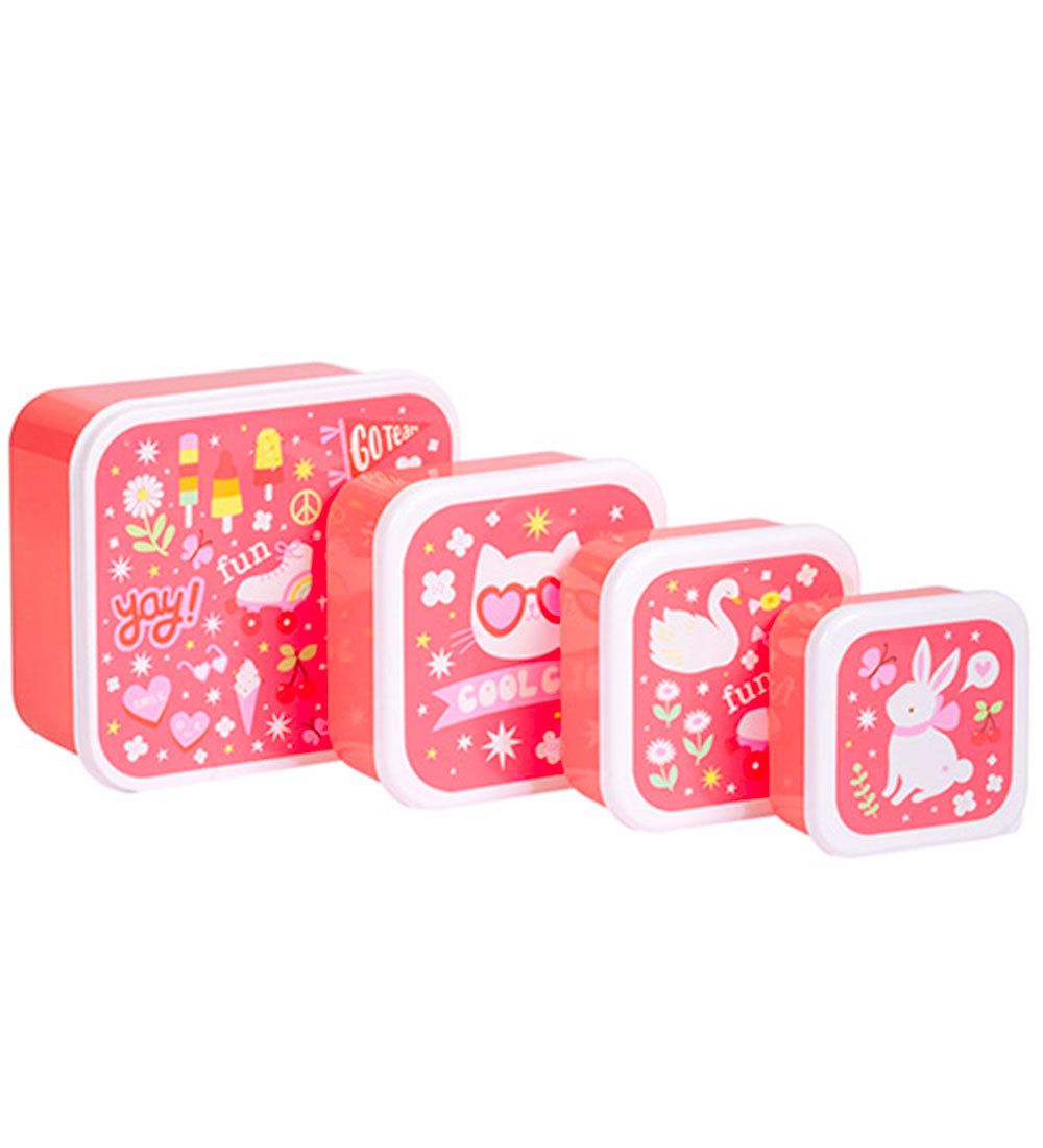 A Little Lovely Company Madkassesæt 4 stk. Fun